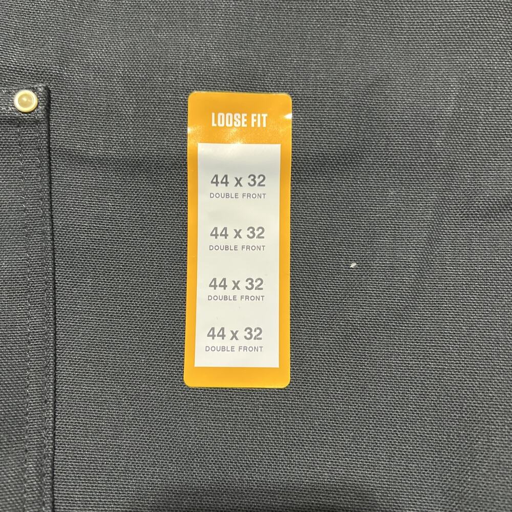 Carhartt Loose Fit 44 x 32 Firm Duck Double-Front Utility Work Pant B01-M BLK - Picture 3 of 13